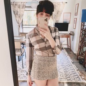 SOLD Burberry Brit Nova Check Button Up Shirt XS